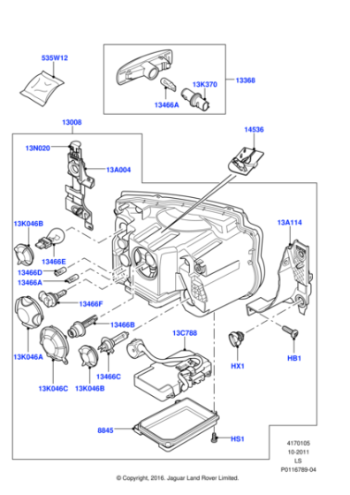 XZQ000011 - Land Rover Bulb - Headlamp Dipped Beam
