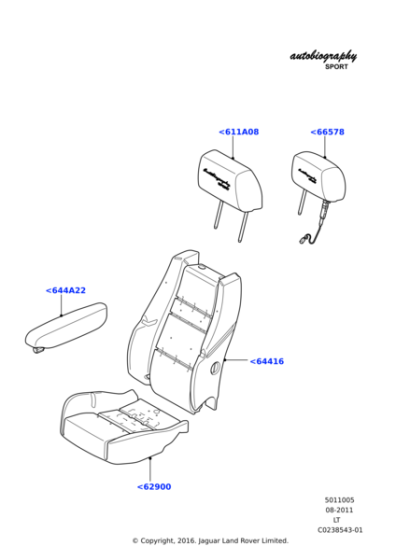 LR029016 - Land Rover Cover - Seat Back