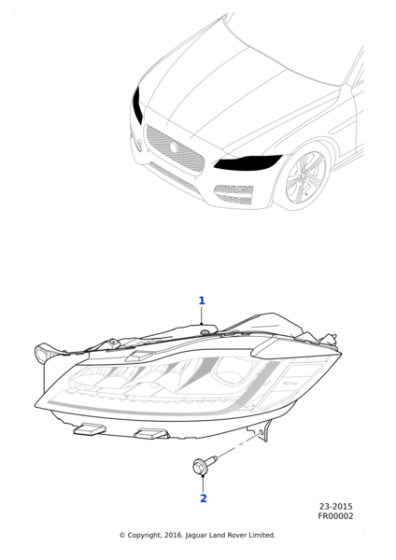 T2H24595 - Jaguar Headlamp