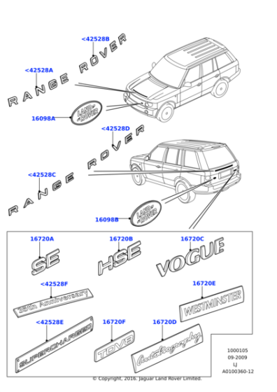 DAG500160 - Land Rover Name Plate