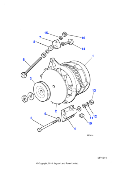 AEU1616J - Jaguar Alternator suppressor