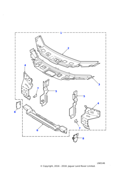 ABG490090 - Land Rover Platform & weld nut assembly-bonnet locking