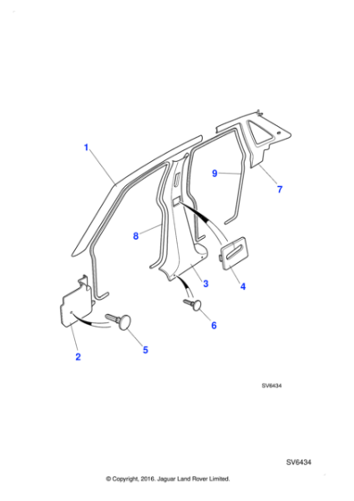 BBC7525AEK - Jaguar Fixing button