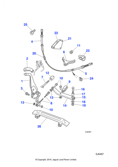 MND5150AA - Jaguar Handbrake cable