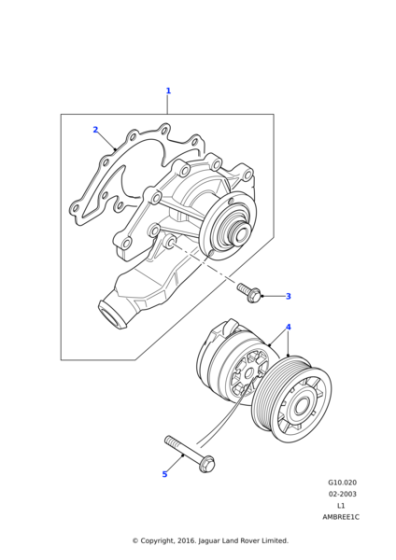 ERR4077 - Land Rover Gasket-coolant pump body