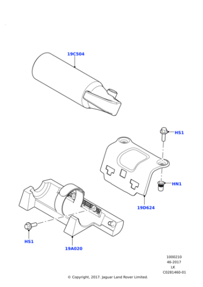 LR114016 - Land Rover CRADLE - FIRE EXTINGUISHER
