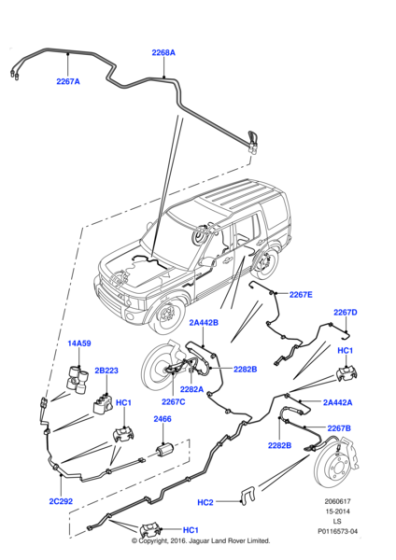 LR056967 - Land Rover Tube - Brake