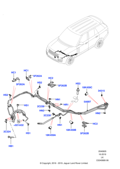 LR078440 - Land Rover Tube