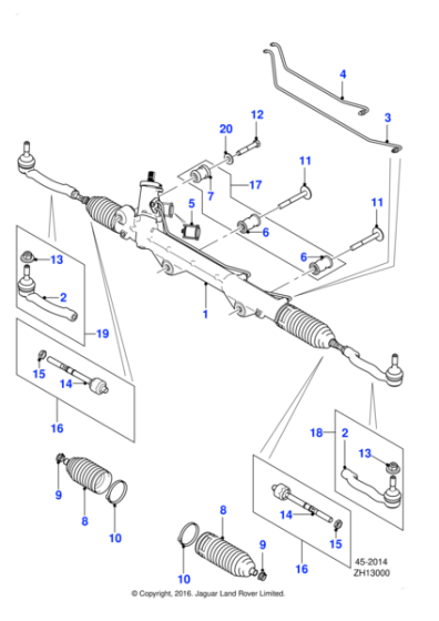 C2D47149 - Jaguar Tie rod kit