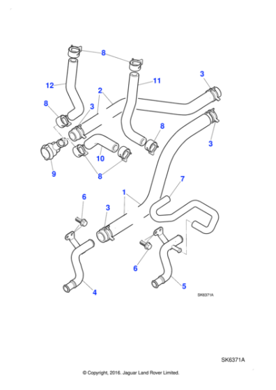 NCC3948AA - Jaguar Heater hose