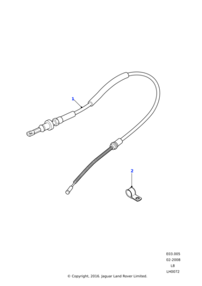 SPB500200 - Land Rover Cable assembly handbrake