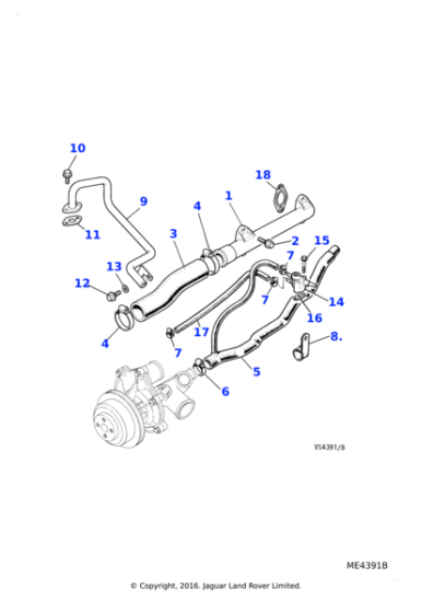 EAC3454 - Jaguar Hose