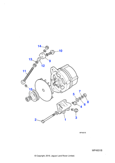 BH110281J - Jaguar Pivot bolt
