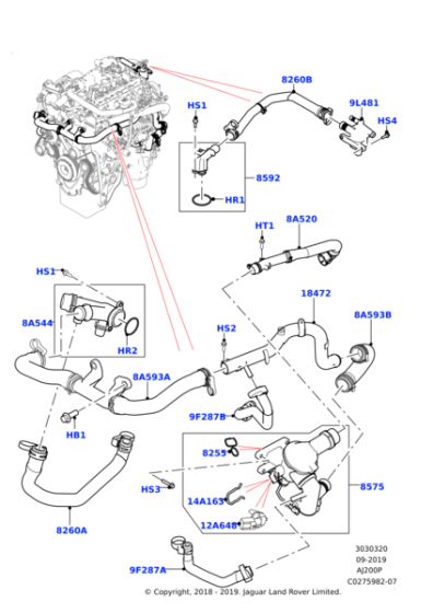 LR093328 - Land Rover Thermostat