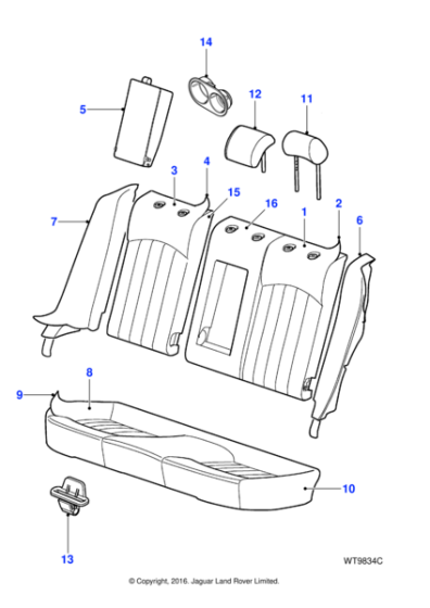 C2S45831LEG - Jaguar Seat squab