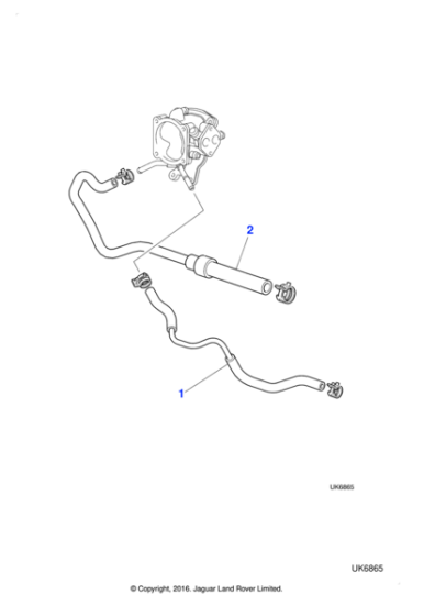 NRA3976AA - Jaguar Heater return hose