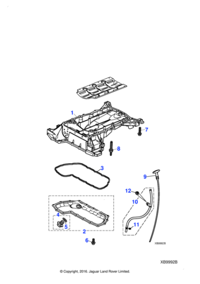 AJ89209 - Jaguar Engine oil sump pan