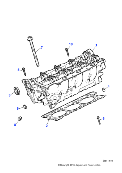 C2D3614 - Jaguar Cylinder head