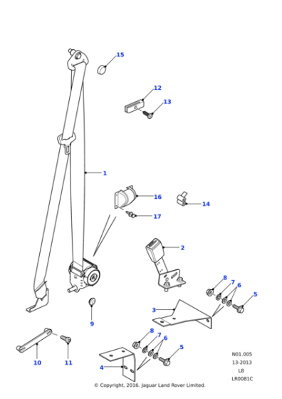 EVB500830PMA - Land Rover Belt