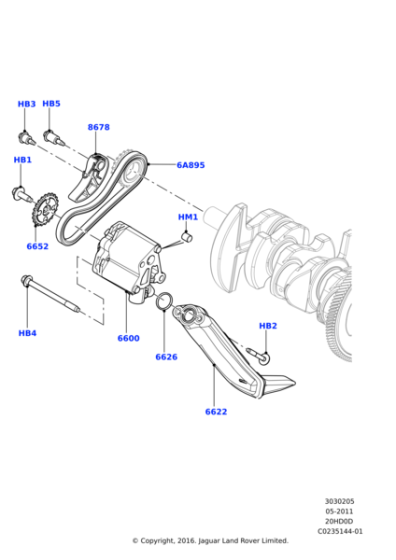 LR053311 - Land Rover Pump - Oil