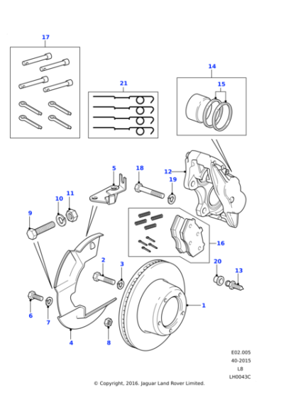 LR017951 - Land Rover Disc-brake.