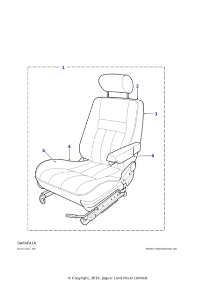 BTR6212AUK - Land Rover Squab-manual front seat