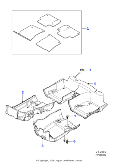 T2H26111PVJ - Jaguar Carpet set