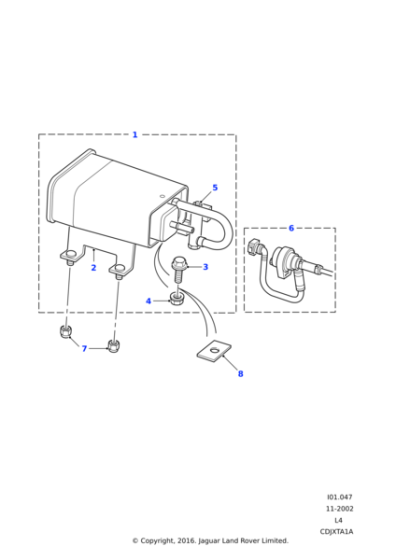 NY108041 - Land Rover Nut - Hex.