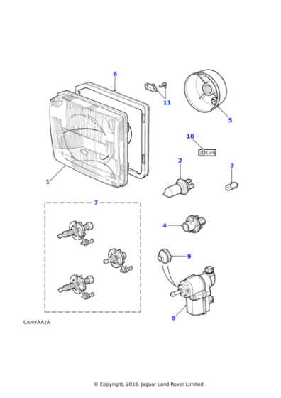 STC1714 - Land Rover Gasket-headlamp lens