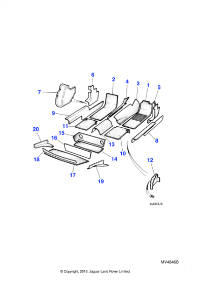 BCC5220 - Jaguar Handbrake cover