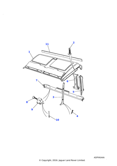 EDB501460LUH - Land Rover Headlining-roof trim