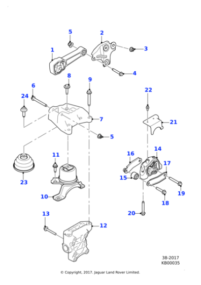 J9C1379 - Jaguar Engine mounting bracket