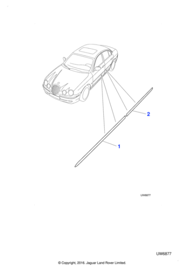 XR81419XXX - Jaguar Door moulding