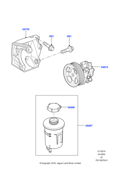 QVU500090 - Land Rover Bracket - Power Steering Pump
