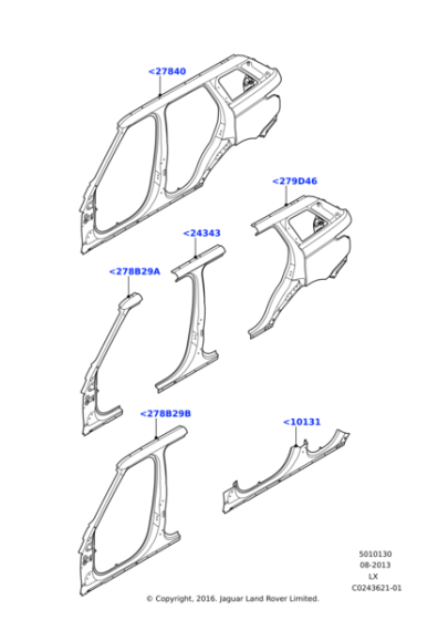 LR044373 - Land Rover Panel - Body Side - Rear