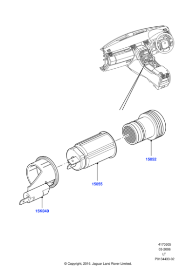 YUJ500060PVJ - Land Rover Knob And Element - Cigar Lighter