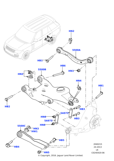 LR072652 - Land Rover Arm - Rear Suspension
