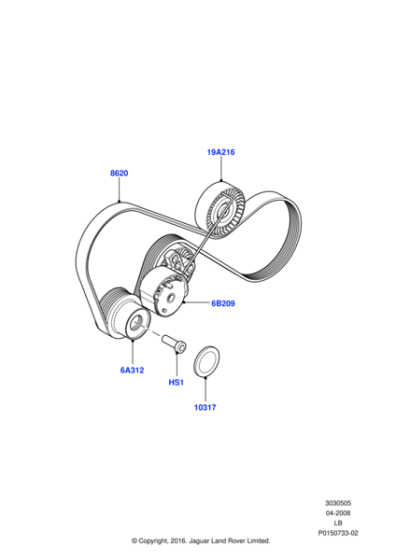 LR003570 - Land Rover Belt