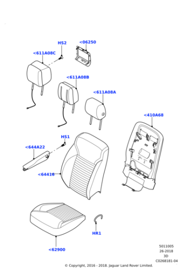 LR107572 - Land Rover Head Rest