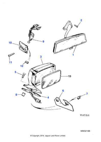 BDC8155 - Jaguar Mirror reinforcement