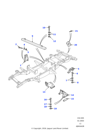 NRC7053 - Land Rover Bracket Mounting Body