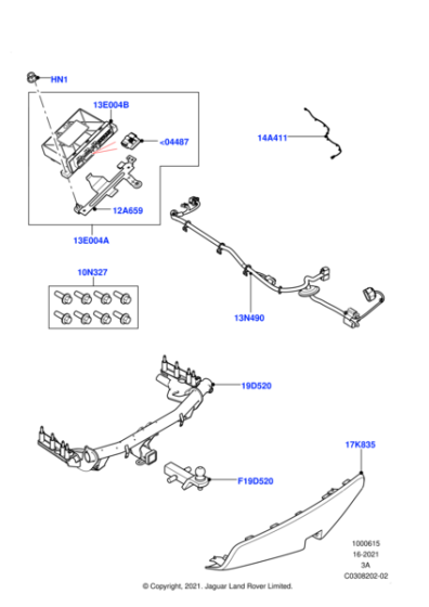 Towing System - Towing Receiver, Australia, 5+2 Seat with Space Saver Spare Wheel AWD and 5+2 Seat FWD, 20MY onwards