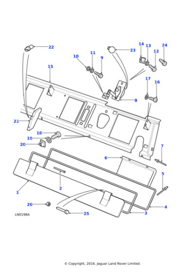 AIT710030 - Land Rover Knob-air vent mechanism operating