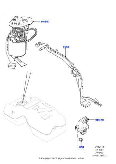 LR060832 - Land Rover Sensor - Fuel Level
