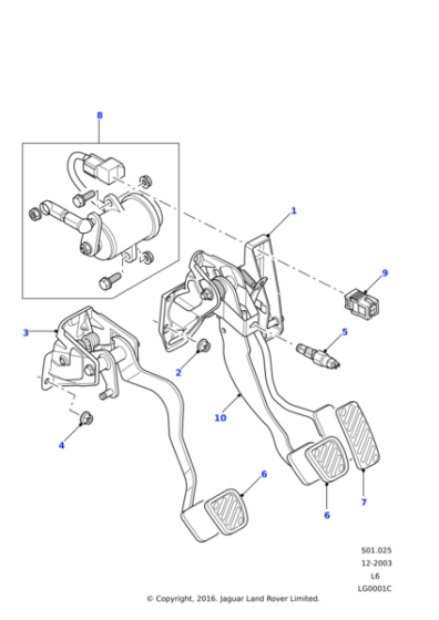 ANR5833 - Land Rover Pedal And Bracket - Accelerator