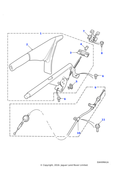 ANR5825 - Land Rover Lever assembly handbrake