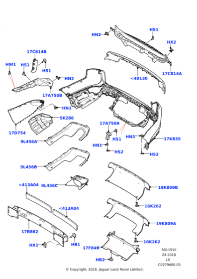 LR121472 - Land Rover Finisher - Exhaust