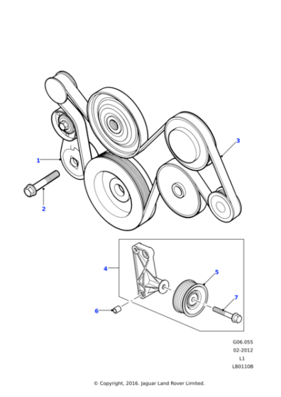 PQS101500 - Land Rover Belt-polyvee alternator
