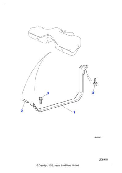 C2C34449 - Jaguar Hinge pin