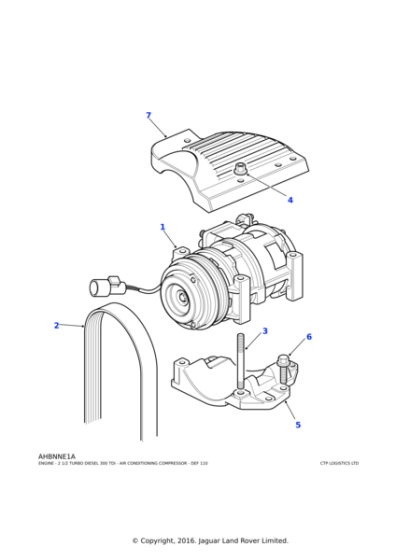 JPB101200 - Land Rover Compressor assembly-R134a air conditioning